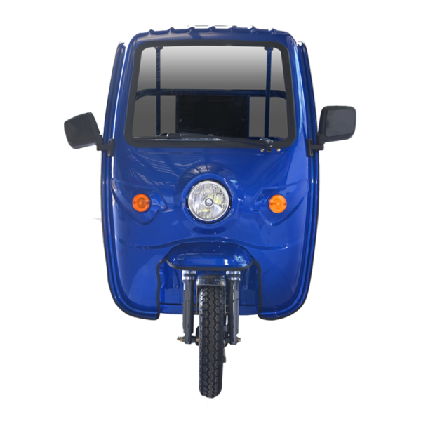 blue 1.5m cargo space 3-wheel electric tricycle with front canopy with deep cargo space